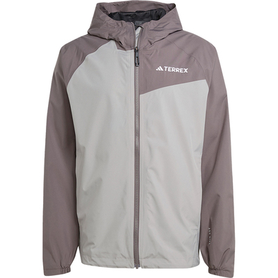 阿迪达斯男士拼接宽松连帽冲锋衣