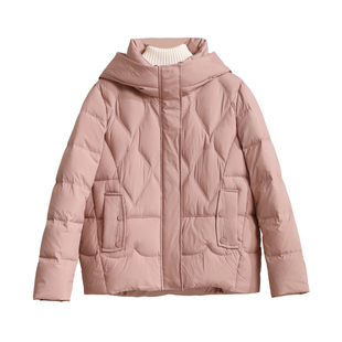 中年妈妈冬装时尚连帽羽绒服2025新款中老年女装高端品牌短款外套