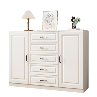 斗柜收纳柜简约现代五斗柜实木客厅欧式六斗橱卧室白色抽屉储物柜