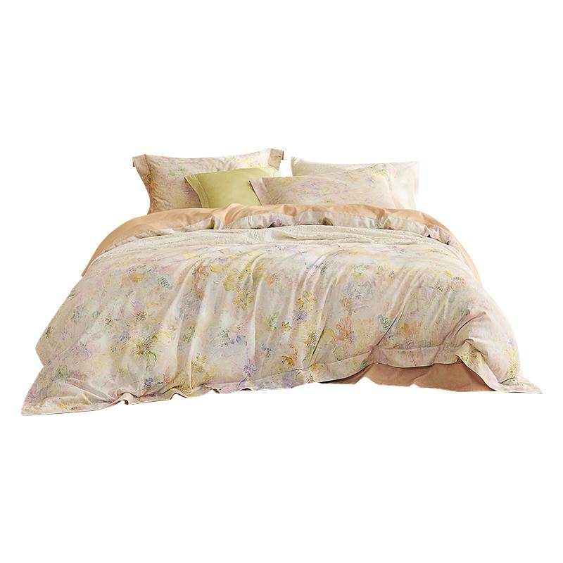 罗莱家纺U易套秋冬新品60支全棉磨毛四件套纯棉加厚保暖套件被套