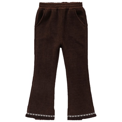 女童春秋冬灯芯绒喇叭裤洋气裤子