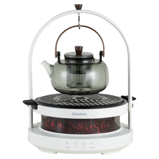 Glasslock围炉煮茶器电陶炉盖朗星火炉家用电茶炉全玻璃养生壶