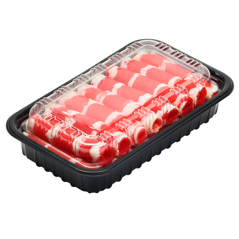 一次性牛羊肉卷包装盒子乌鸡卷肉片塑料牛肉卷一斤装肥牛卷打包盒