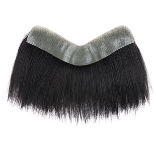 发际线贴男假发片男士全真人发丝前额假刘海m型背头真发补发片男