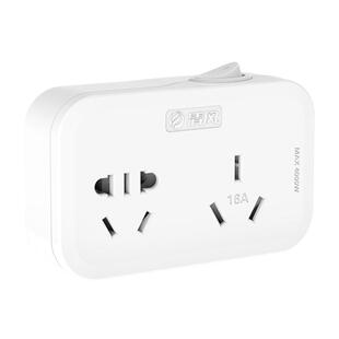 清风插座转换器16A转10A安专用插排一转二无线扩展插头空调热水器