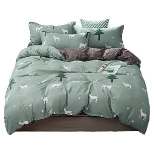 化纤被套单件150x200学生宿舍被单1.5米床单人180cm四季被罩防螨