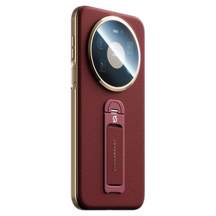 简物说适用华为mate80手机壳新款Mate80promax旋转支架Mate70pro+高端真皮保护套mate70镜头全包防摔官方外壳