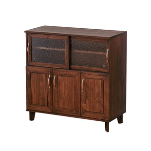 实木复古风餐边柜中古茶具收纳柜陈列柜展示柜酒柜橱柜碗柜整装