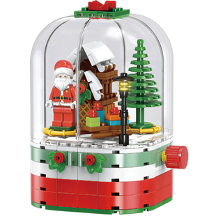 森宝积木圣诞树圣诞老人小屋拼装积木玩具益智儿童男女孩圣诞礼物
