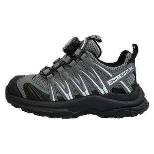 户外儿童登山鞋女童运动鞋男学生青少年旋转扣跑步鞋秋冬加绒童鞋