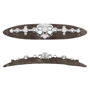 TOGGLER 少女心事 嘟嘟镀金法式椭圆醋酸发夹边夹送女友圣诞礼物