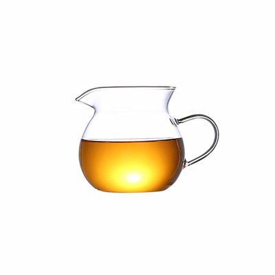 耐热玻璃公道杯茶具带把大号组合
