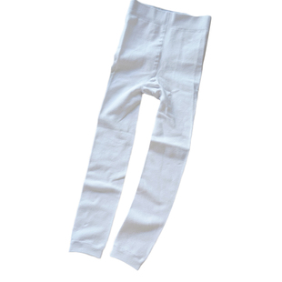 春秋冬女童打底裤棉儿童裤袜不连脚白色儿童舞蹈裤袜外穿九分裤