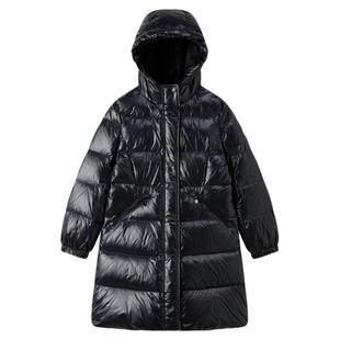 【90%鹅绒】eland kids衣恋童装女童排骨羽绒服25冬连帽保暖外套