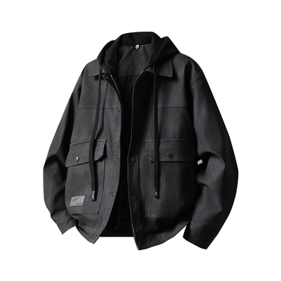 马克华菲秋冬加绒加厚皮衣外套