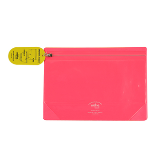 日本HIGHTIDE NAHE文具透明拉链收纳袋文件袋笔袋证件袋彩色塑料手提防水学生考试资料袋