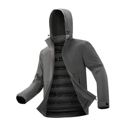 红豆一衣三穿硬壳羽绒服