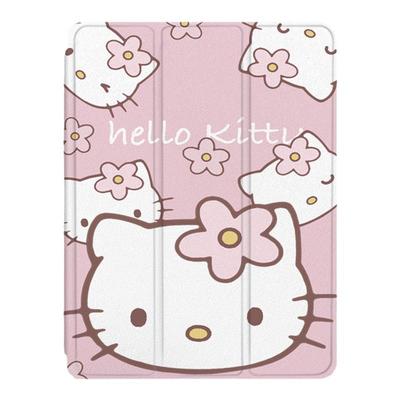 imobile猫咪适用ipad保护套ipadpro带笔槽air5HelloKitty4女mini6/2021苹果11寸10第九代三折式3/2平板保护壳