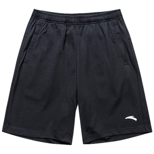 安踏短裤男款2026夏季新款男士灰色外穿针织五分裤跑步运动短裤