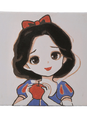 数字油画画卡通儿童三丽欧动漫diy填充涂色油彩画手工画女孩摆摊