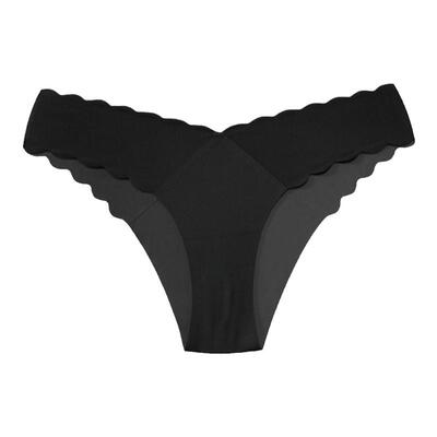 CINOON低腰波浪边冰丝无痕内裤女