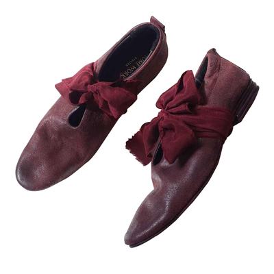 丝带复古HOMEWORK系带单鞋