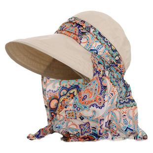 夏季户外帽子女防晒帽2025新款太阳帽骑车遮脸防风可折叠遮阳帽女