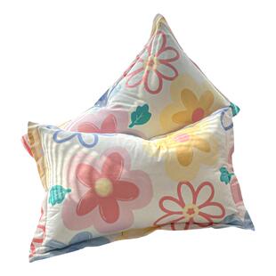 洁丽雅100全棉枕套一对装纯棉枕头套双人48cmx74cm单个枕芯内胆套