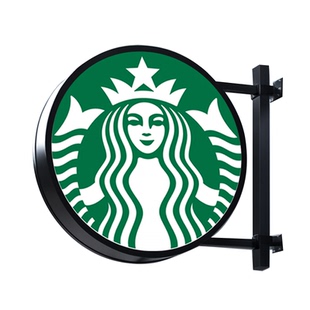 双面灯箱广告牌LED亚克力方形圆形铁艺悬挂墙式门头店铺招牌定制