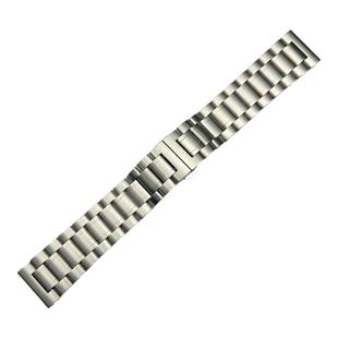 磨砂表带钢带实心不锈钢蝴蝶扣表链男士金属哑光20mm22mm精钢配件