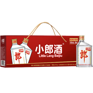 郎酒经典小郎酒100ml*6瓶45度浓酱兼香型白酒分享版手提装