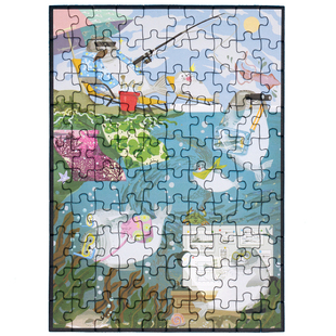 中国国家地理博物文创萌之屋系列100块动物兔狲小熊猫绿孔雀拼图