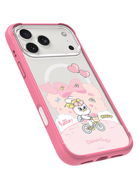 OyriuasX条带兔莉可联名 iPhone手机壳  甜梦单车  磨砂磁吸可拆卸硅胶边框 触控按键全包手机保护套抗指纹