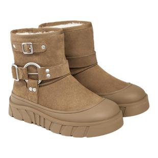 fed厚底雪地靴冬季新款靴子加绒短靴绒面保暖鞋女款R1124-ZCA338