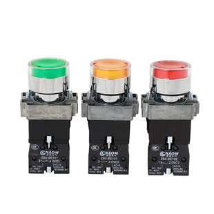 自复位带灯按钮开关XB2-BW3361C红绿黄色银点XB2-BW3462C常开常闭