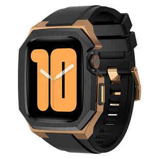 适用iWatchS10表带AppleWatchUltra2苹果手表带S8改装爱彼表壳iWatchUltra3一体保护壳套金属男iWatchSE潮牌
