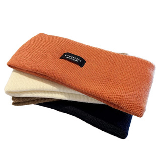 针织毛线发带女宽边包头冬季护额头保暖发箍运动头巾2025新款头饰