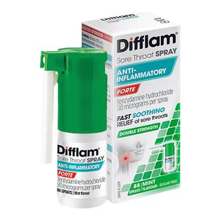 澳洲difflam咽喉喷雾咽喉肿痛喉咙发炎咽炎扁桃体发炎抗菌喷雾剂