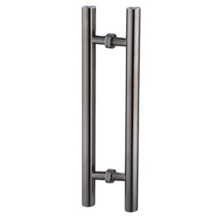 304不锈钢特厚玻璃门拉手木门把手电镀哑黑玫瑰金色推拉大门扶手