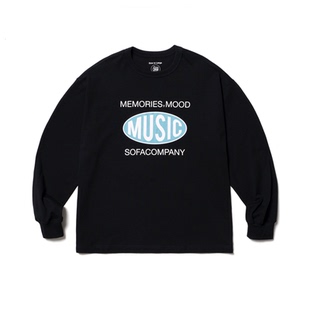 SUPERTOFU AW24 舒服公司 圆形音乐主题图案 文字排版 长袖T恤