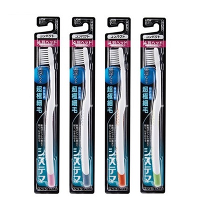 日本进口lion狮王四超细毛牙刷