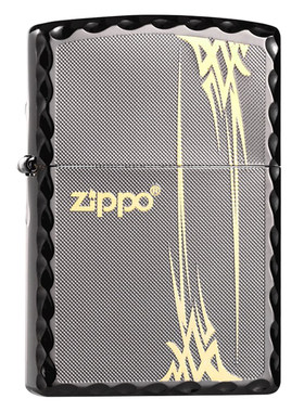打火机zippo正版镀金黑冰兰草节节高zoop防风男限量zppo原装正品