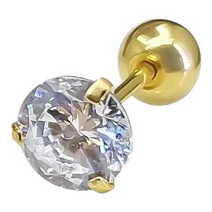 嘟嘟夫妇睡觉免摘钛钢耳钉女养耳洞新款潮耳环螺丝扣耳蜗钉耳骨钉