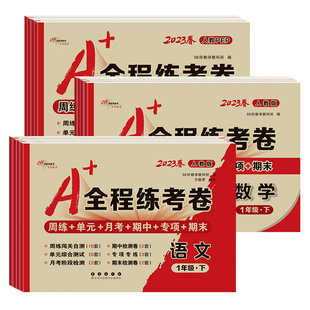 2025新版A+全程练考卷一二三四五六年级下册试卷测全套语文数学英语人教版北师大苏教 小学同步练习册单元期末冲刺100分总复习卷子