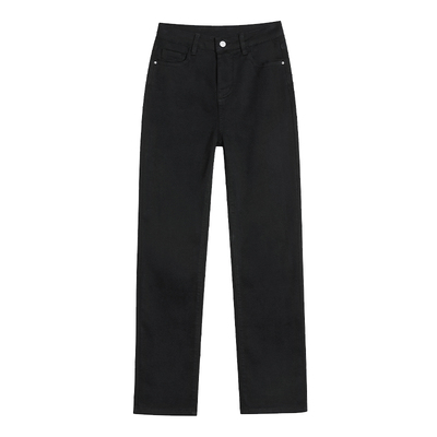 直筒牛仔裤女2025新款窄版阔腿裤