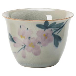 JOJO'S L. PD.scribbler.冰片釉纯手绘玉兰花品茗杯功夫茶 | 写手