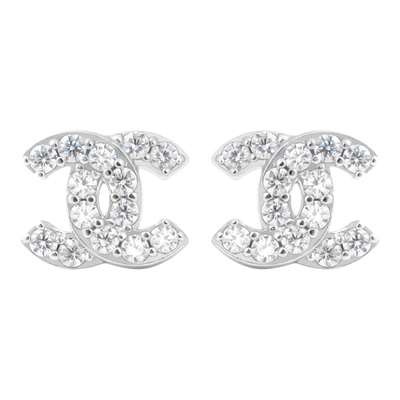 BAOSTONE宝斯顿镶钻双C耳钉气质