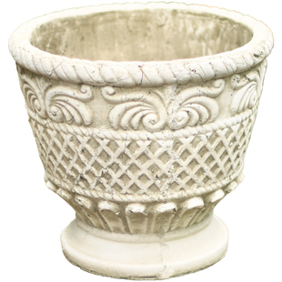 欧式浮雕雕花杯形粗红陶做旧复古地中海金杯奖杯大花盆土陶盆