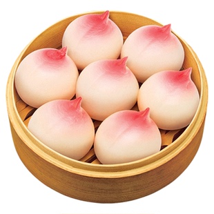 千味央厨福寿满堂寿桃包360g豆沙馅包子馒头祝寿生日宴席糕点心