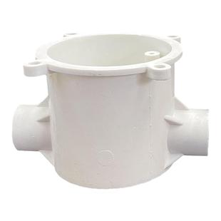 PVC八角灯头盒高位预埋线盒7公分司令箱86型6CM单通对叉角通四通